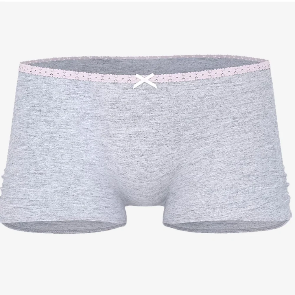 Victoria's Secret PINK Cotton Dorm Boyshort Grey Pink Drama Queen Panty